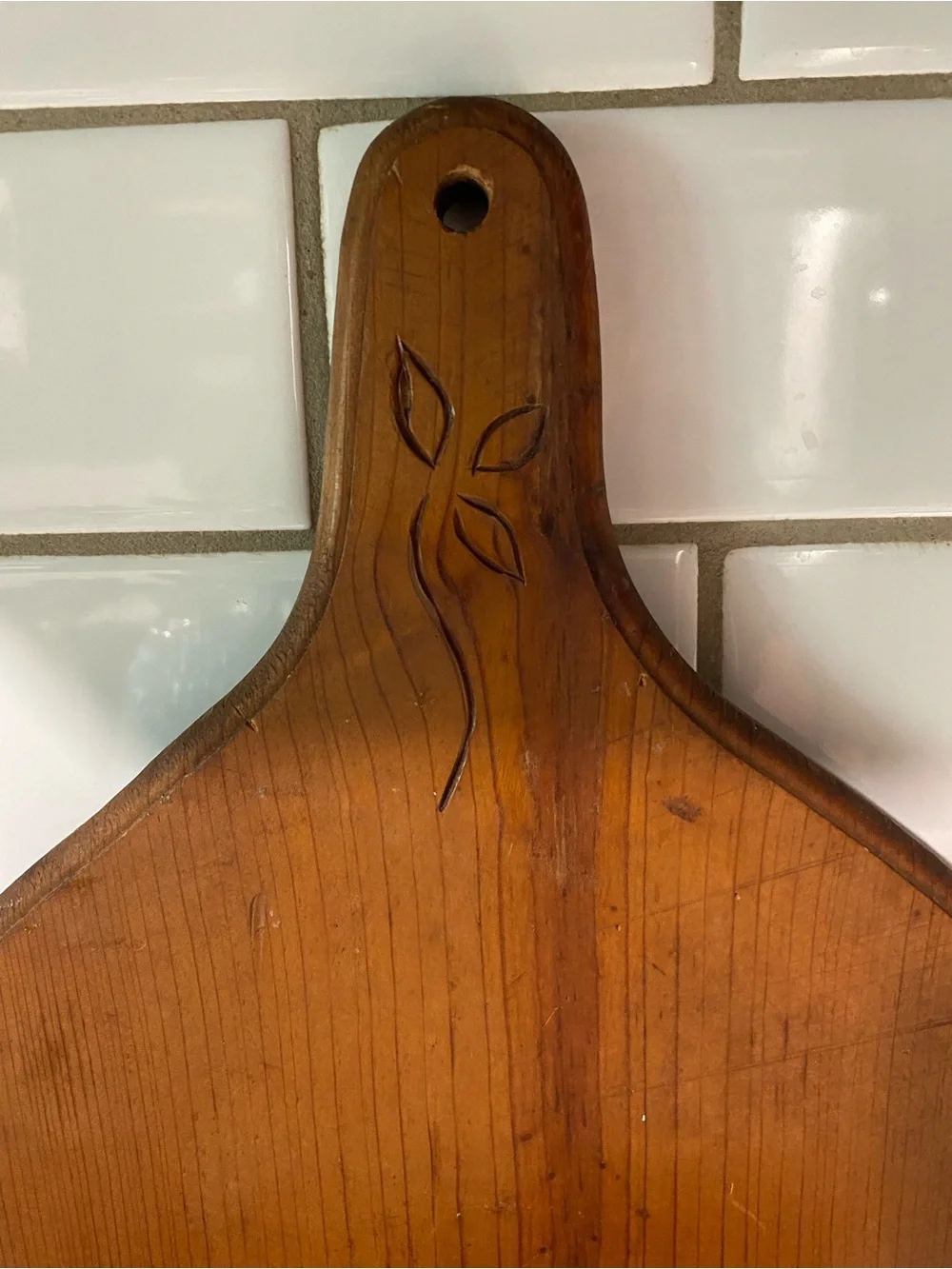 Vintage Wooden Wall Plate Pocket With Carved Rose Cottagecore